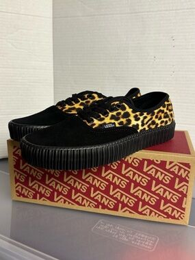 Vans Authentic Creeper Leopard and Black Shoes
